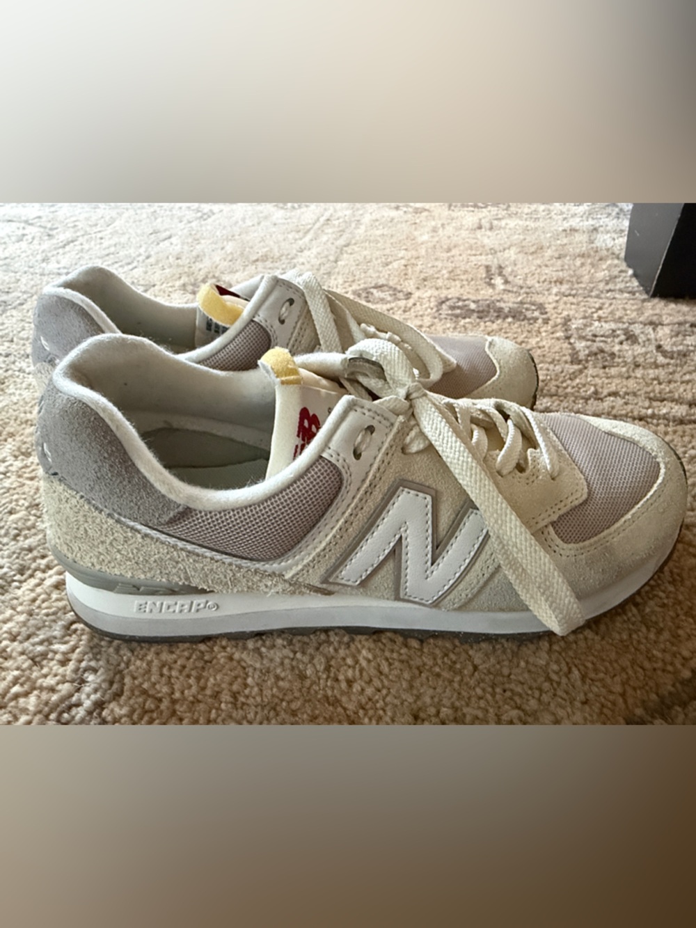 New Balance Beige Cream Women's Athletic Sneakers